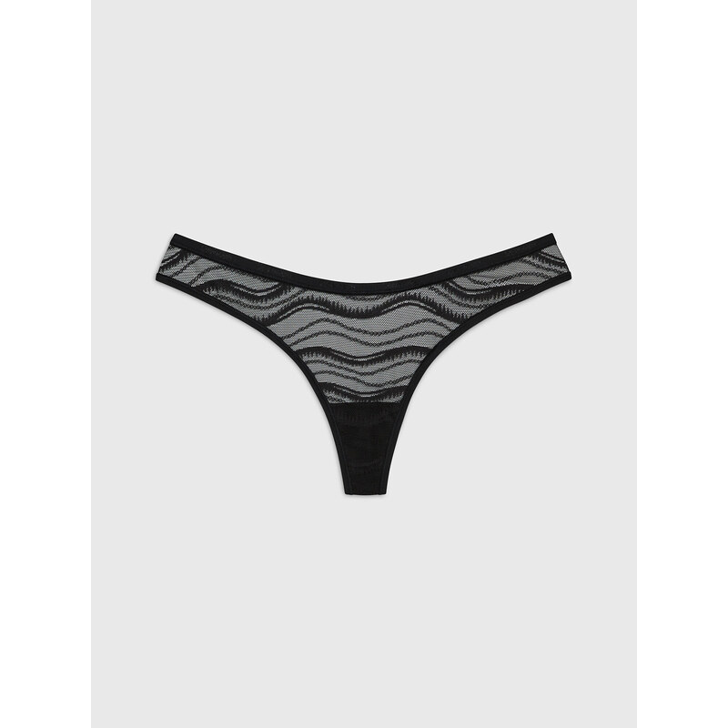 Dámská tanga 000QD3971E UB1 černé - Calvin Klein 92571837