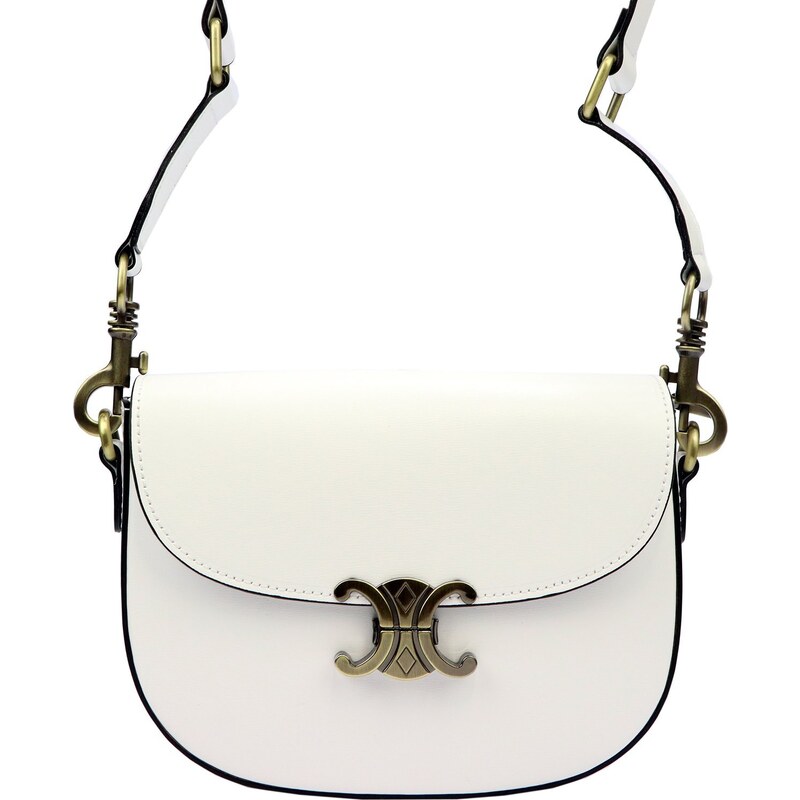 Kožená crossbody kabelka Luka 20-047 bílá