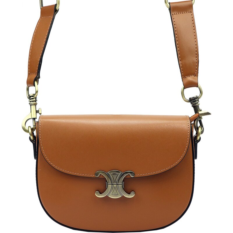 Kožená crossbody kabelka Luka 20-047 koňaková 92653322