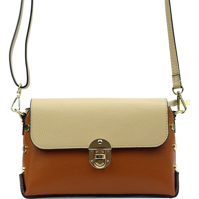 Dámská kožená crossbody kabelka Luka 20-052 béžová / camel 92653330