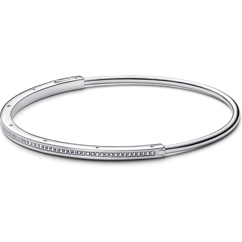PANDORA pevný náramek Signature s I-D Pavé