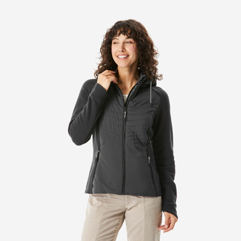 QUECHUA Dámská turistická mikina s kapucí NH 500 Hybrid 89297965