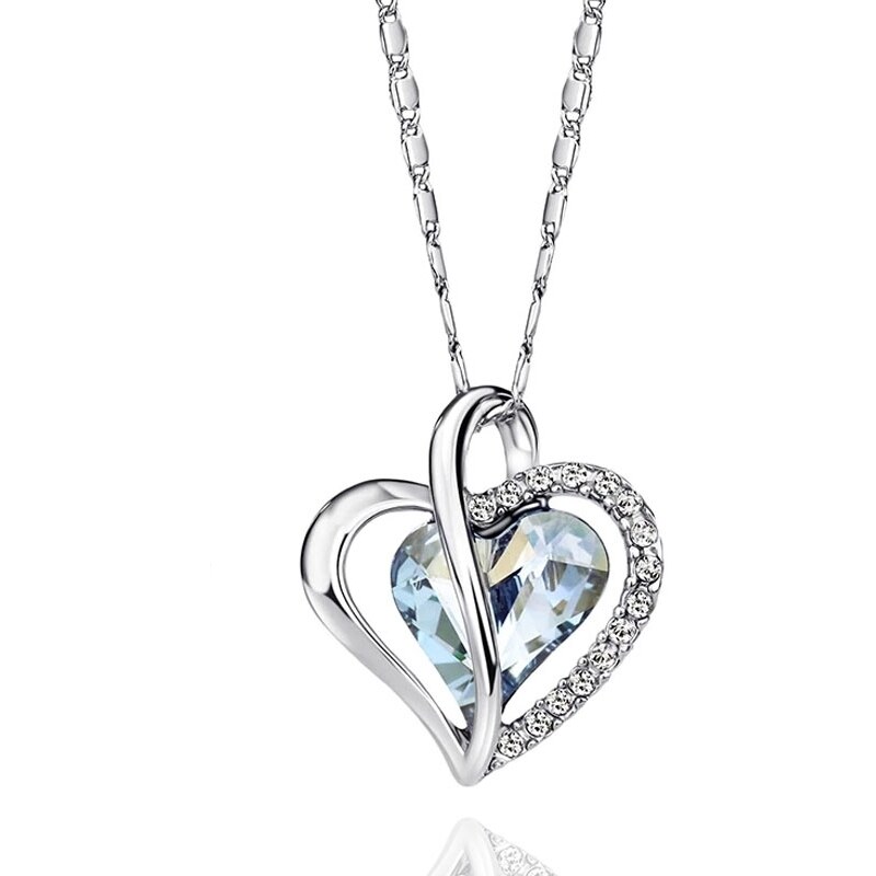Éternelle Stříbrný náhrdelník Swarovski Elements True Love - srdíčko, 92686101