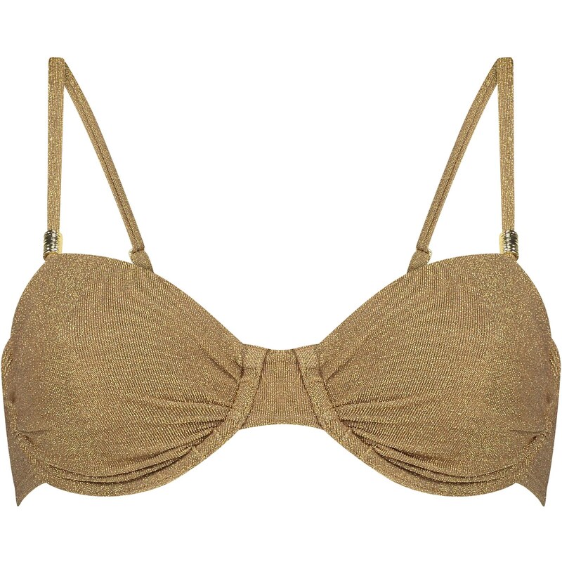 Hunkemöller Horní díl plavek Goldie zlatá