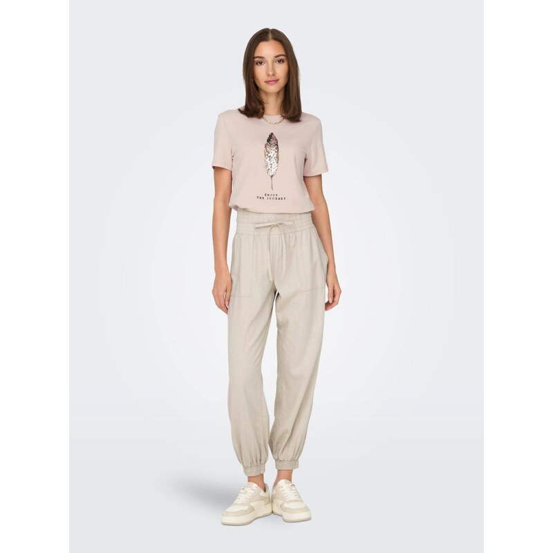 ONLY Tričko ONLKita pudrová / černá / offwhite 92738970