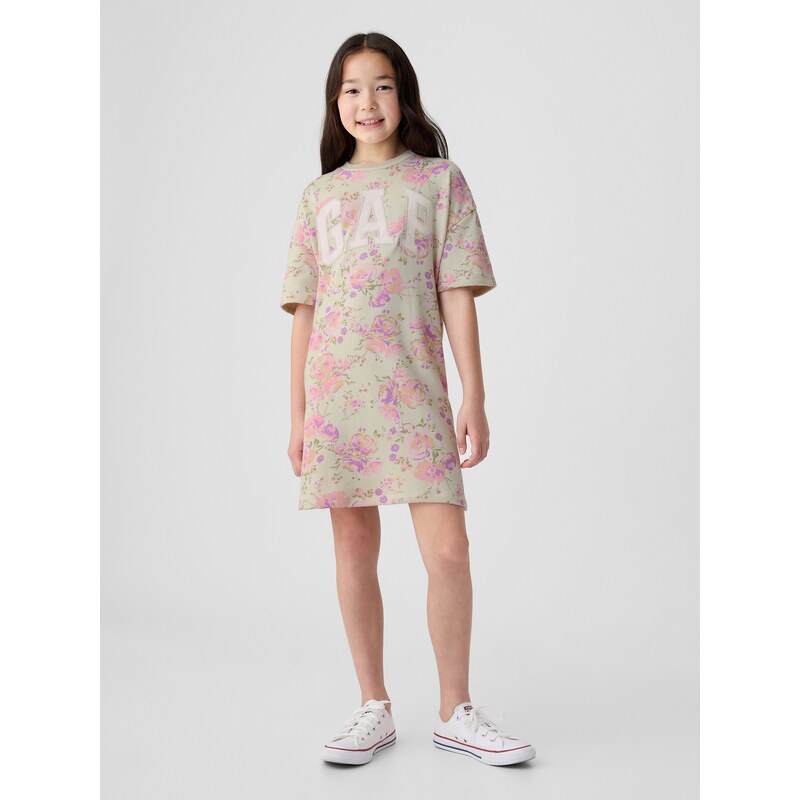 GAP Dětské šaty s logem oversize - Holky