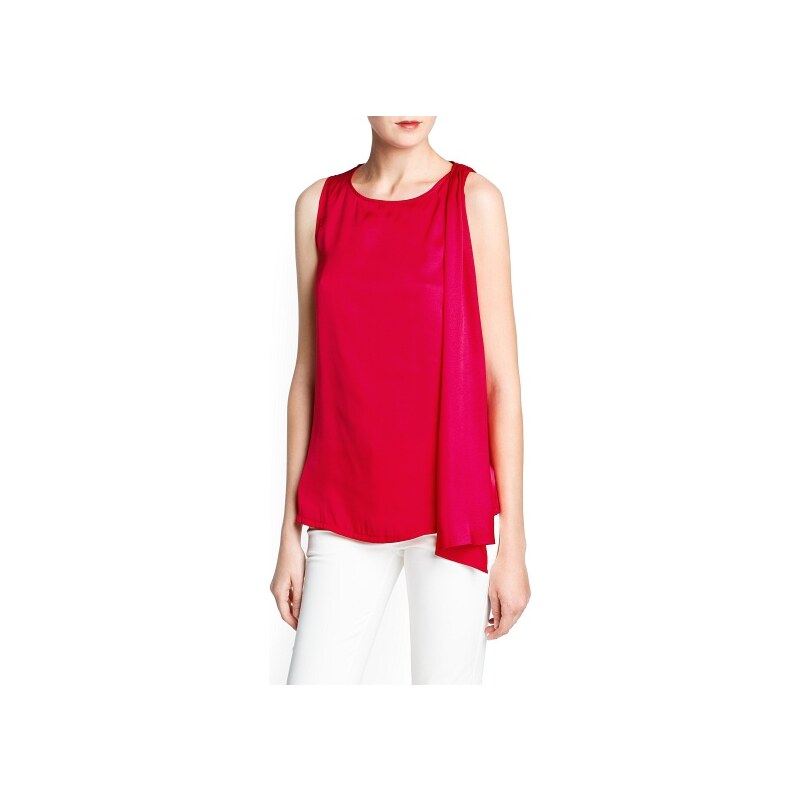 Mango Ruched panel flowing top