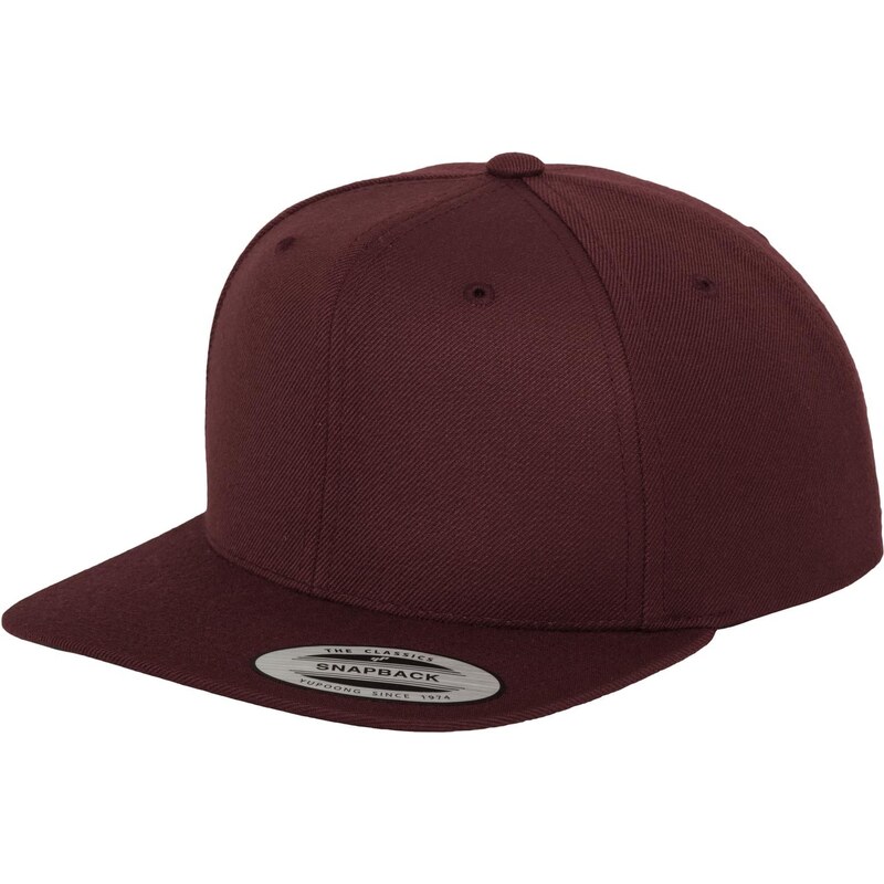 Flexfit Klasický Snapback kaštanové barvy
