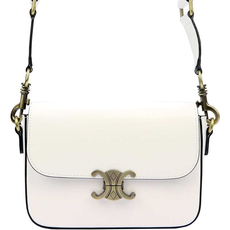 Kožená crossbody kabelka Luka 20-056 bílá 92734880