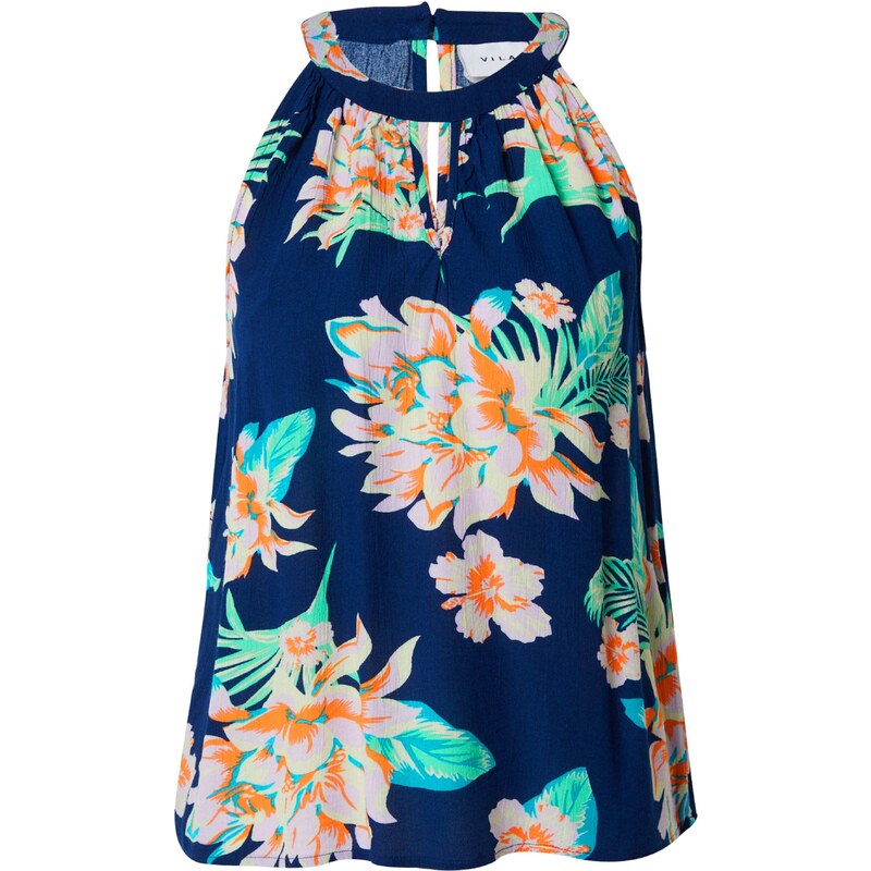 VILA Halenka MESA námořnická modř / aqua modrá / oranžová / pastelově 109082776