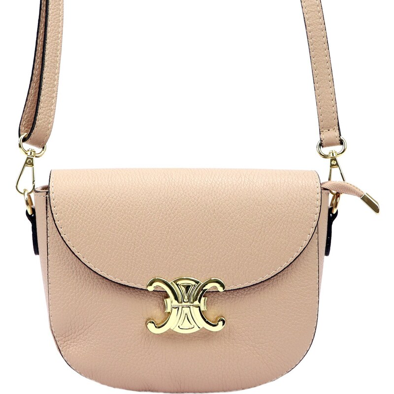 Kožená crossbody kabelka Luka 20-065 ružová 92755366