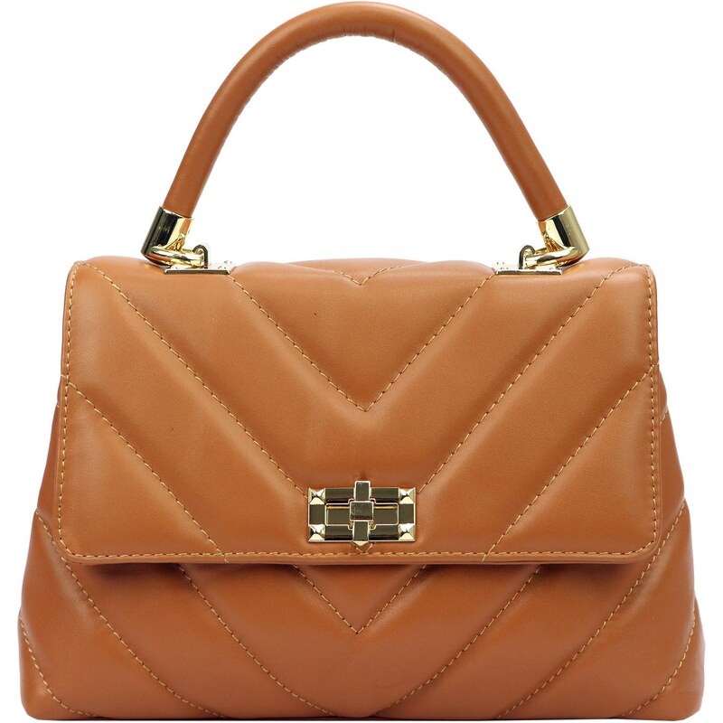 Kožená kufříková kabelka Luka 20-091 camel 92758351