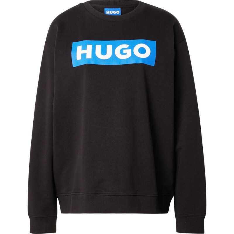 HUGO Mikina Classic nebeská modř / černá / bílá