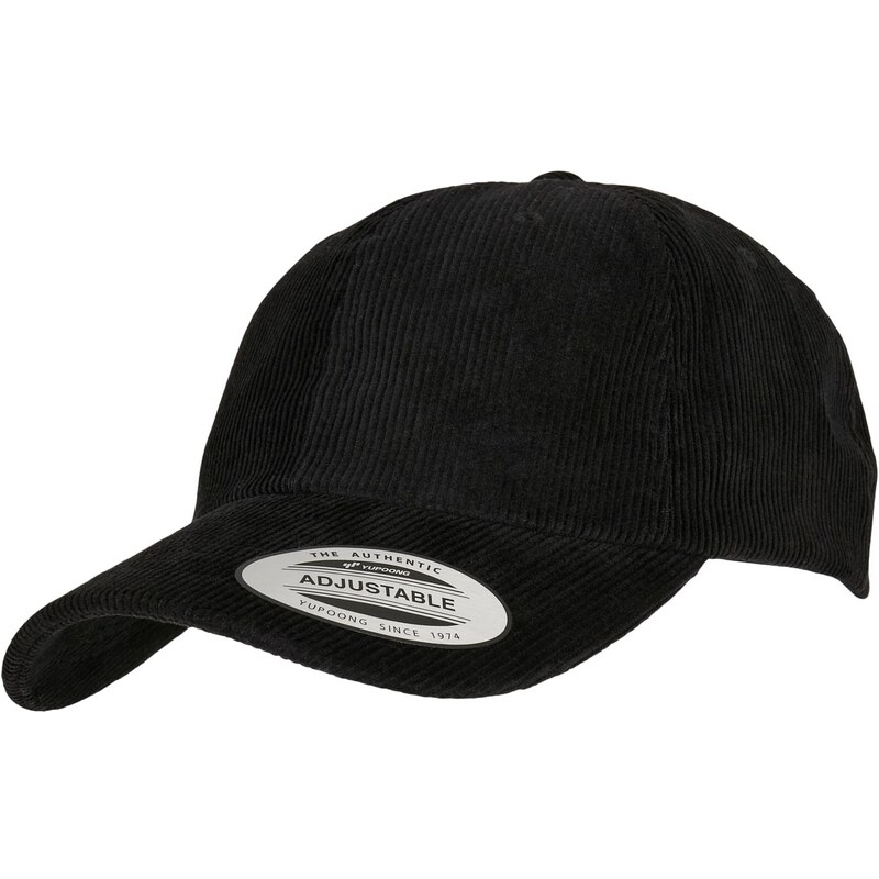 Flexfit Nízkoprofilová manšestrová kšiltovka Dad Cap černá