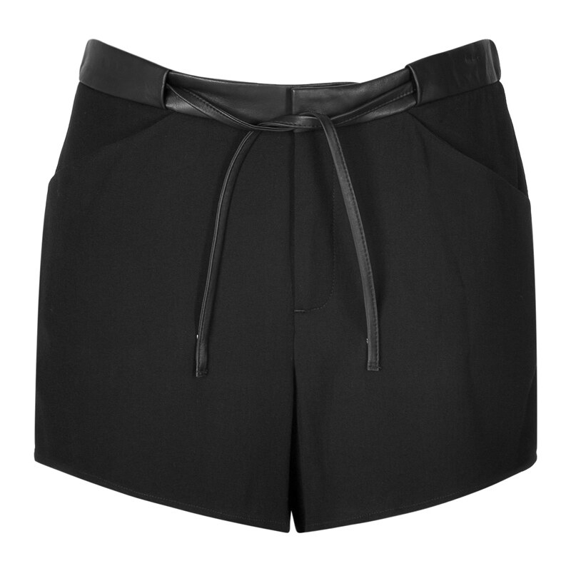 Helmut Lang Shorts with Leather Waist