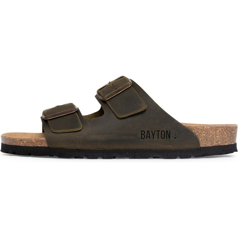 Bayton Pantofle Atlas khaki 105464206