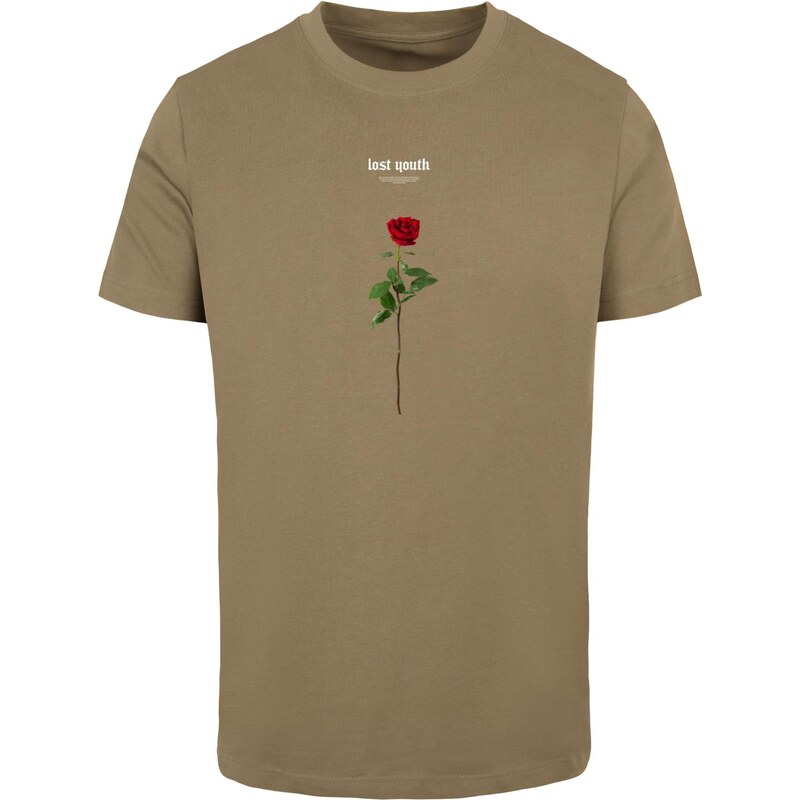 Mister Tee Pánské tričko Lost Youth Rose - olivový