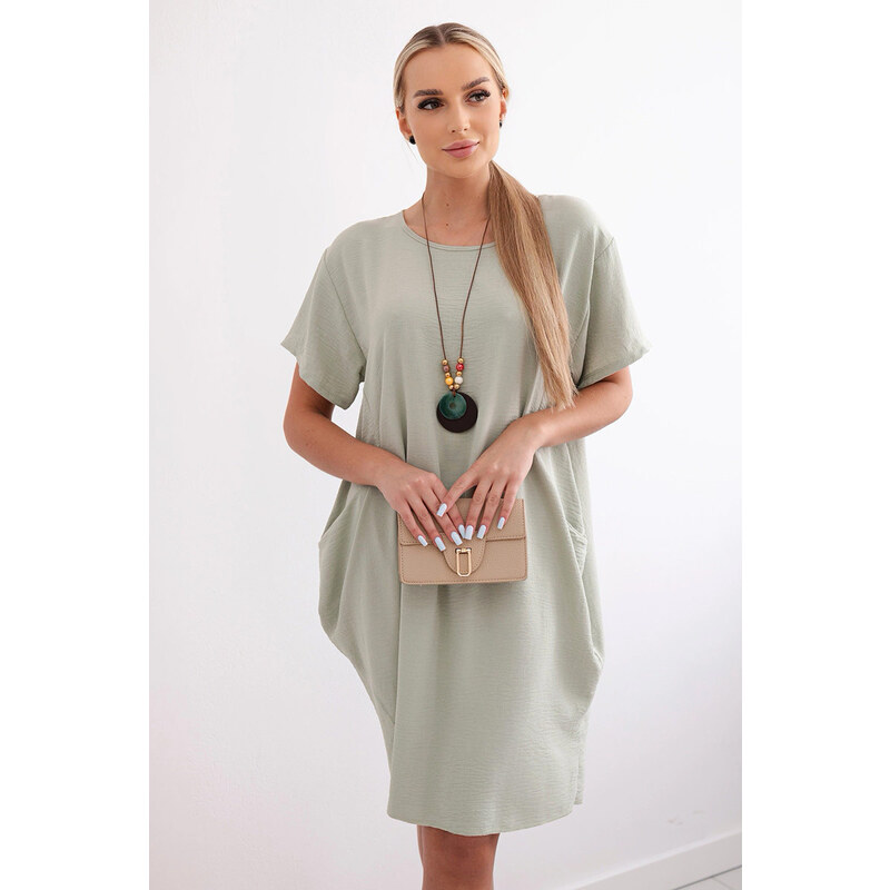 Fashionweek Dámské šaty oversize s přívěskem lehké a vzdušne K34