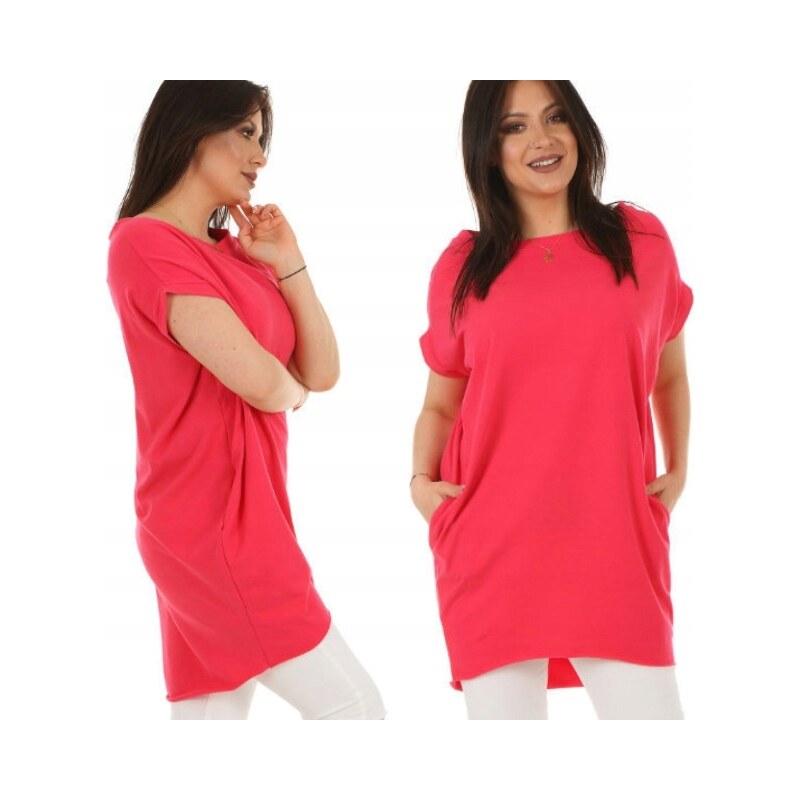 Fashionweek dámská bavlněná oversize tunika s kapsami MF580 107733769
