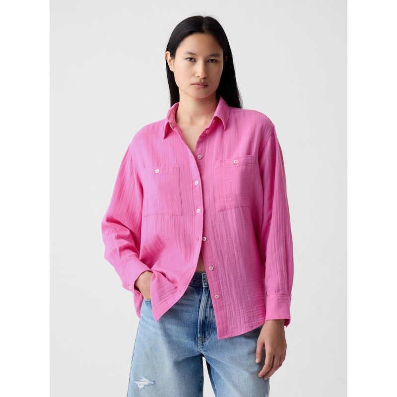 GAP Mušelínová košile oversize - Dámské