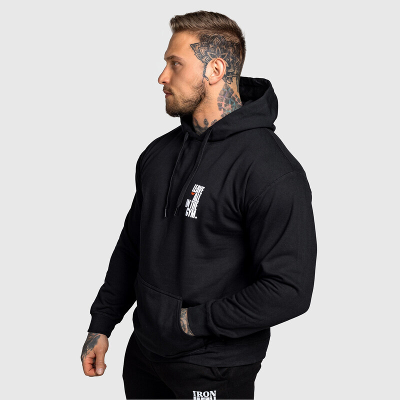 Pánská fitness mikina Iron Aesthetics Motive, černá