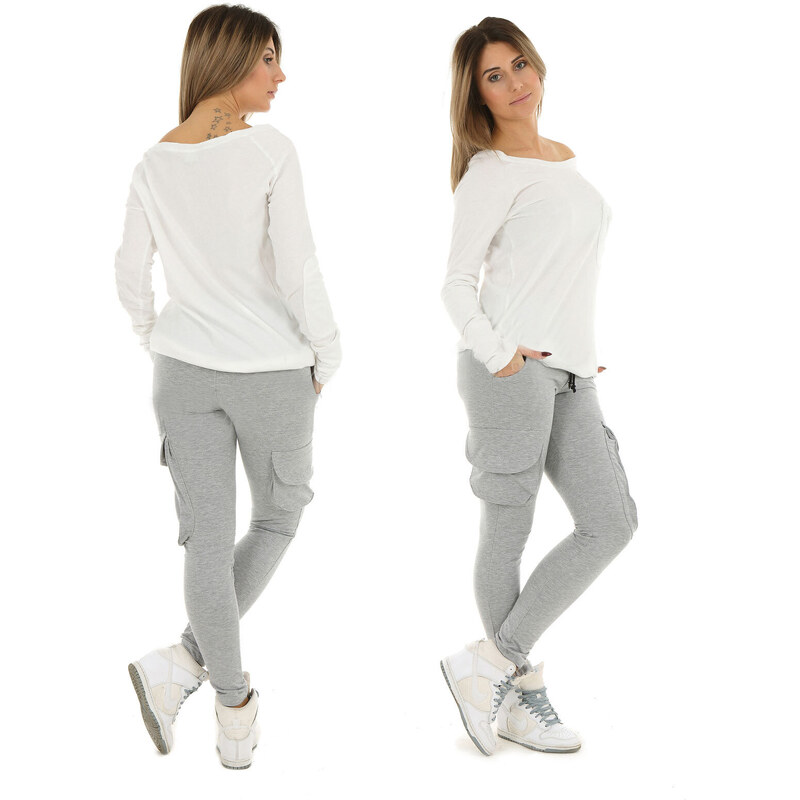 Fashionweek Dámské stylové tepláky s kapsami BAGGY BOYFRIENDY
