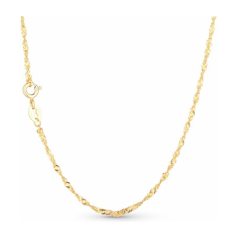 Olivie GOLD TWISTED 45+5cm stříbrný řetízek 4634 55411337