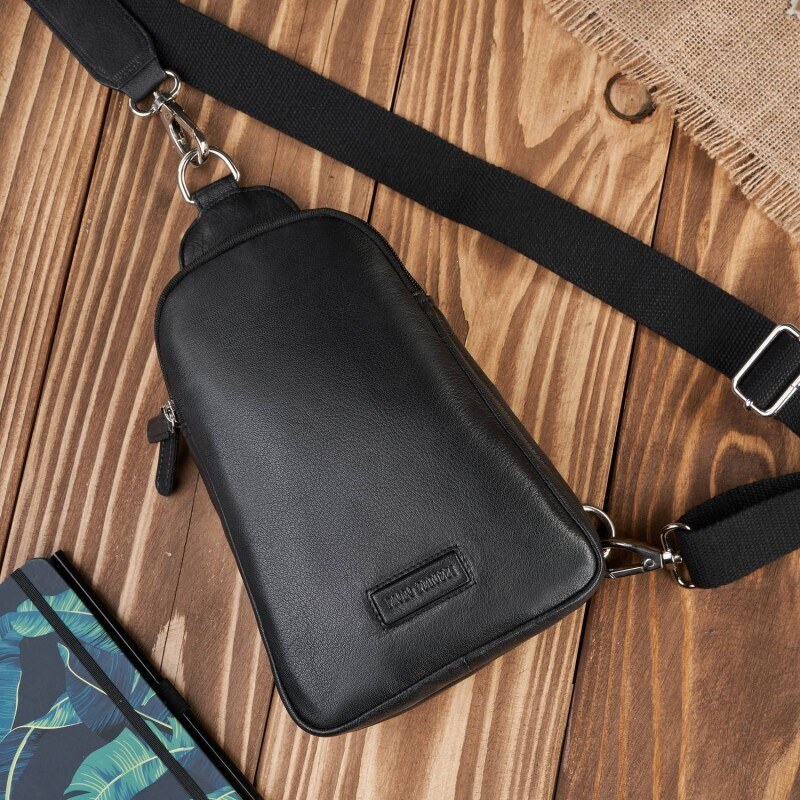Pánský crossbody kožený batoh na jedno rameno Kabelky od