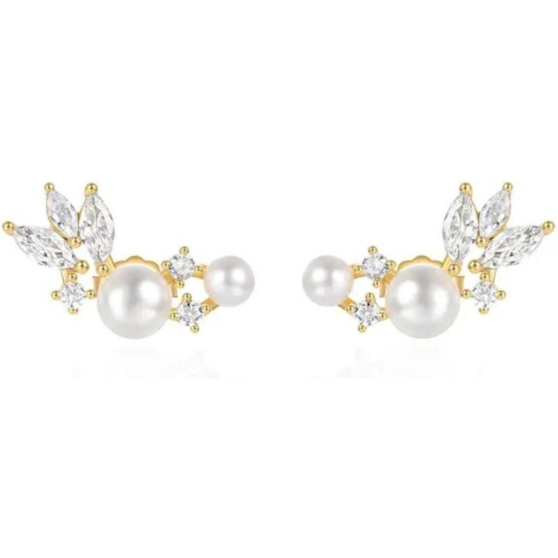 Olivie Stříbrné náušnice ARIEL GOLD 8686