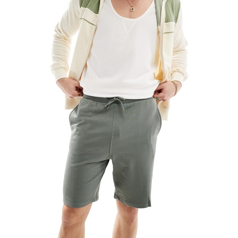 ONLY & SONS jersey sweat shorts in sage green