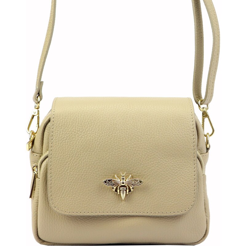 Dámská kožená crossbody kabelka Luka 19-68 Bz světle béžová 92838860