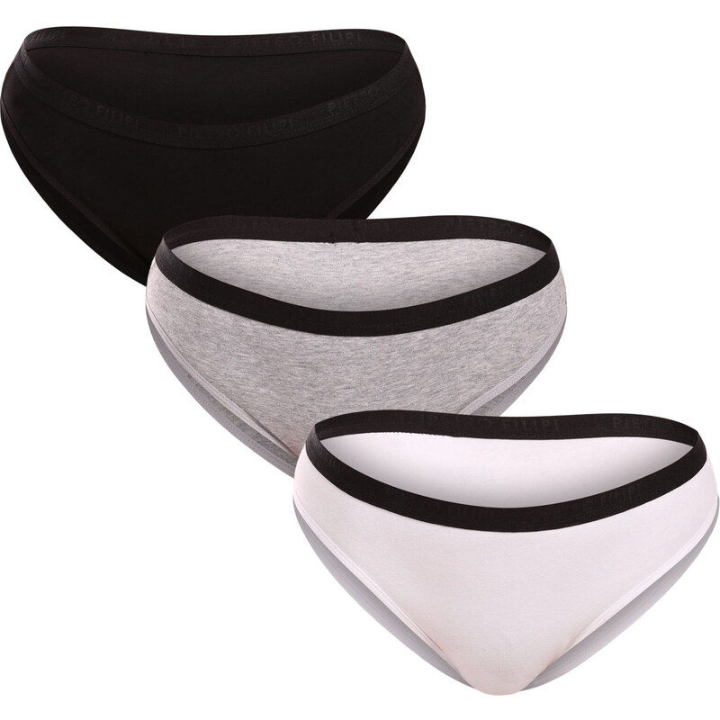3PACK dámské kalhotky Pietro Filipi vícebarevné (3KB004) 115647099