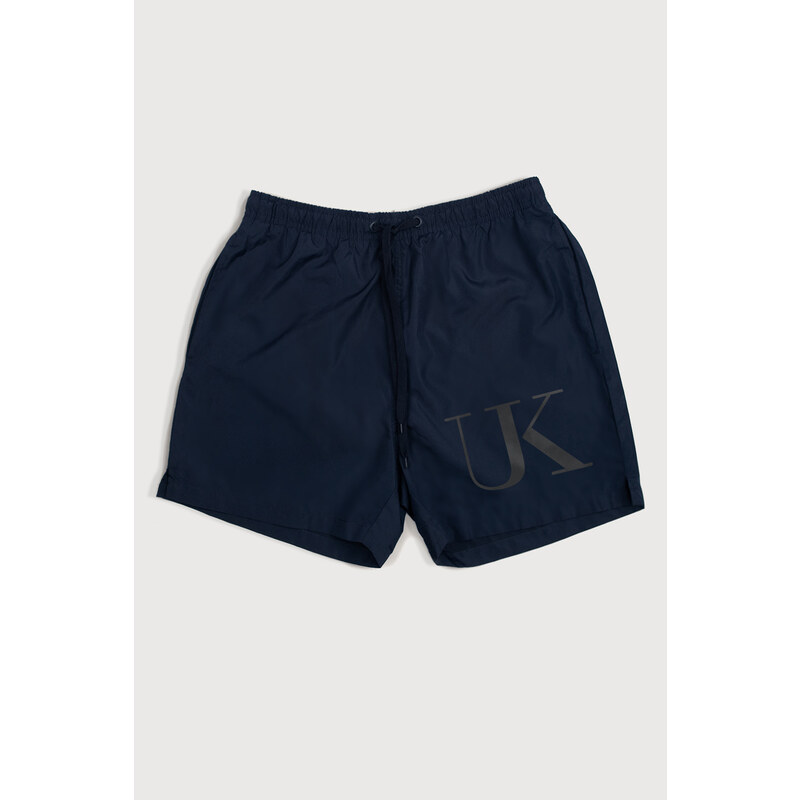 Plavecké Šortky , Barva Modrá, s Potiskem UK Logo Oversized
