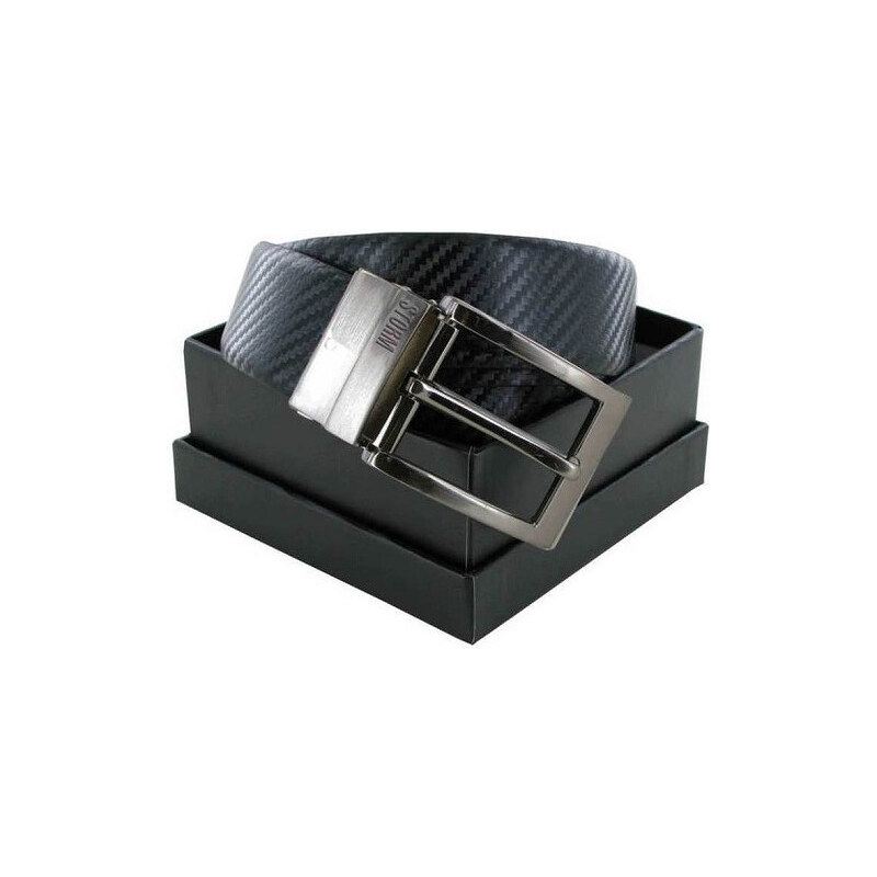 Storm Pánský kožený oboustranný opasek Weston Reversible Belt Black/Black STGIF79
