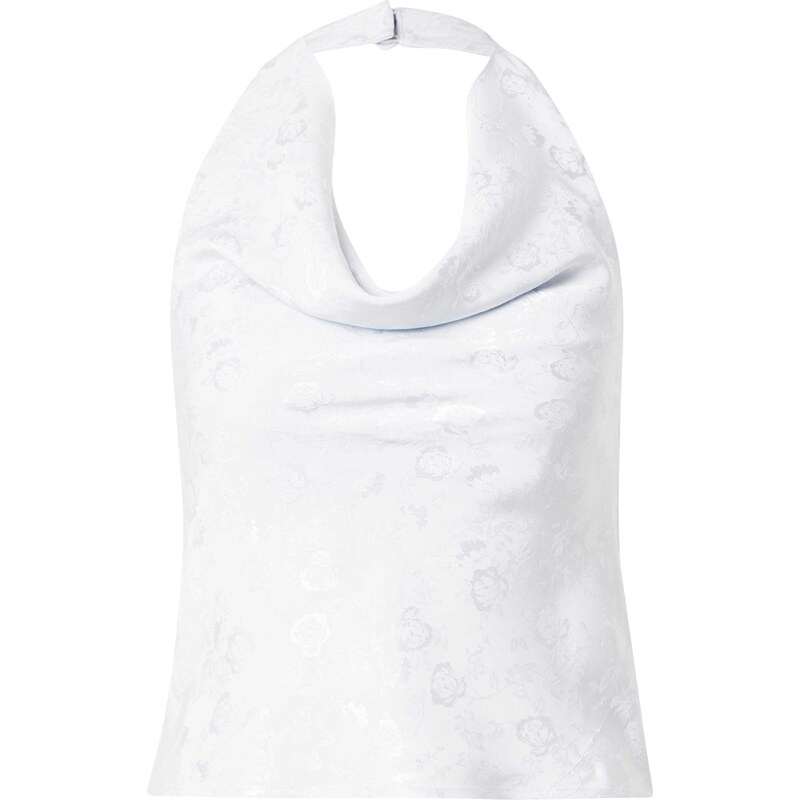 TOPSHOP Top pastelová modrá / stříbrná