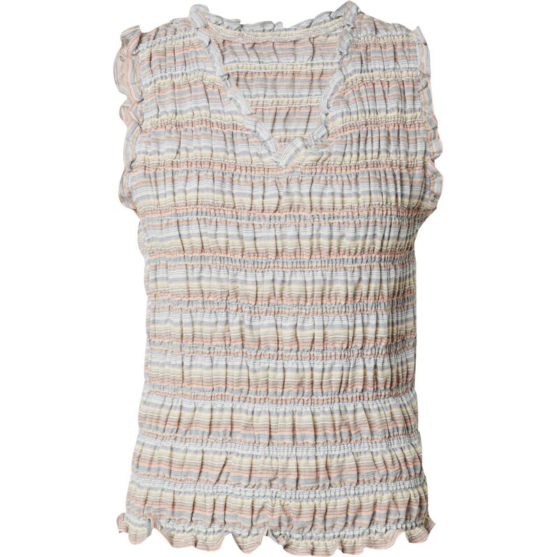 TOPSHOP Top pastelová modrá / pastelově žlutá / světle šedá / 109477406