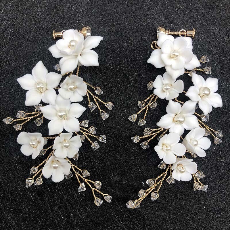 Flamenco Mystique BOHO Svatební Náušnice s Visacími Krystaly, 103724014