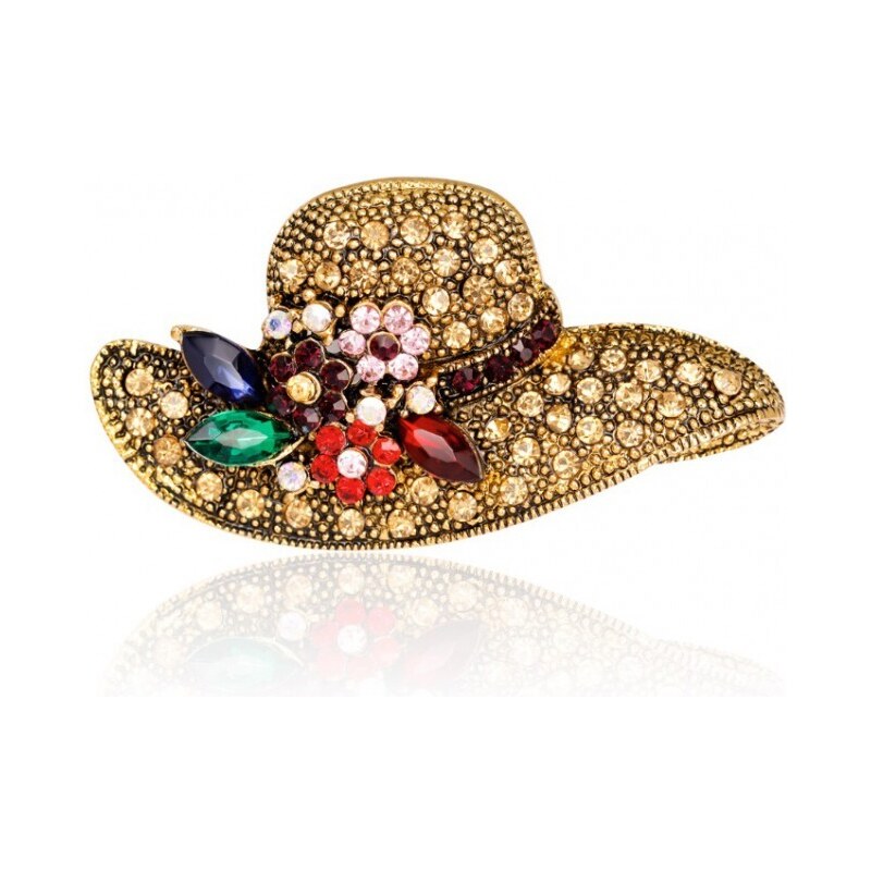 Flamenco Mystique Elegantní Ozdobná Brož CRYSTAL CAPSULE BZ114, 5.3x2 103724008