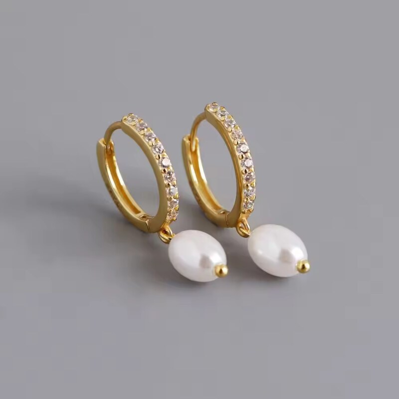 Olivie Stříbrné náušnice s perlou GOLD 8725 92904934