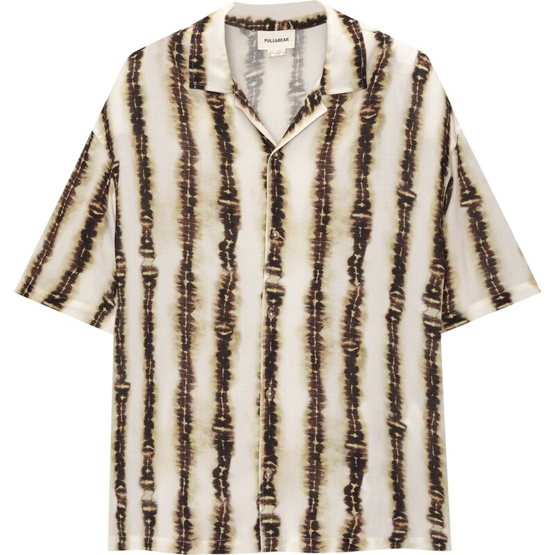 Pull&Bear Košile béžová / hnědá / světle hnědá