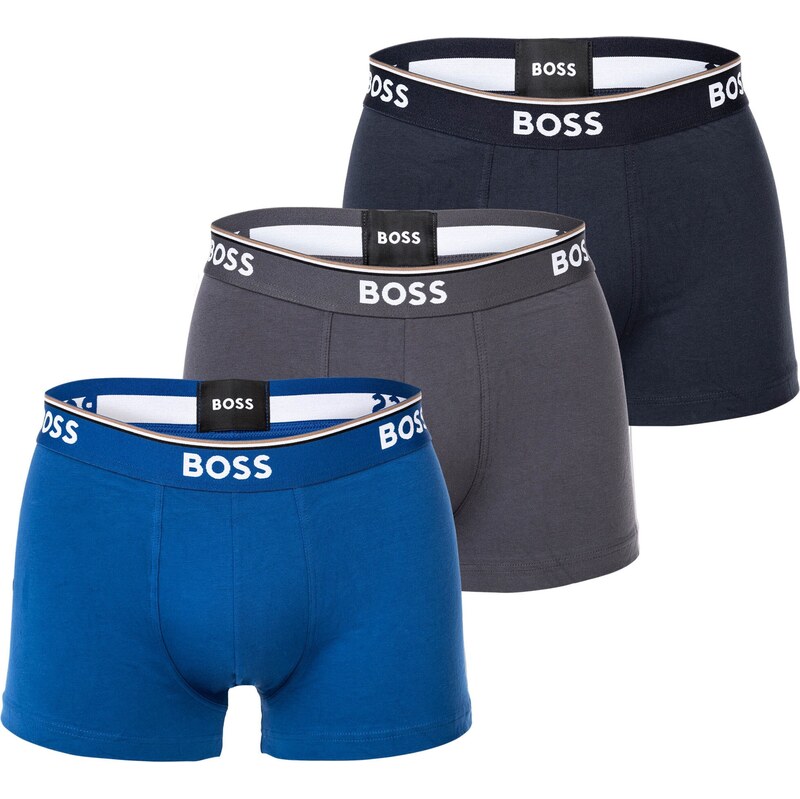 BOSS Boxerky Power marine modrá / tmavě modrá / tmavě šedá /