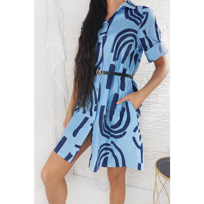 New collection Dámské modré šaty MA-24080BL 92927651