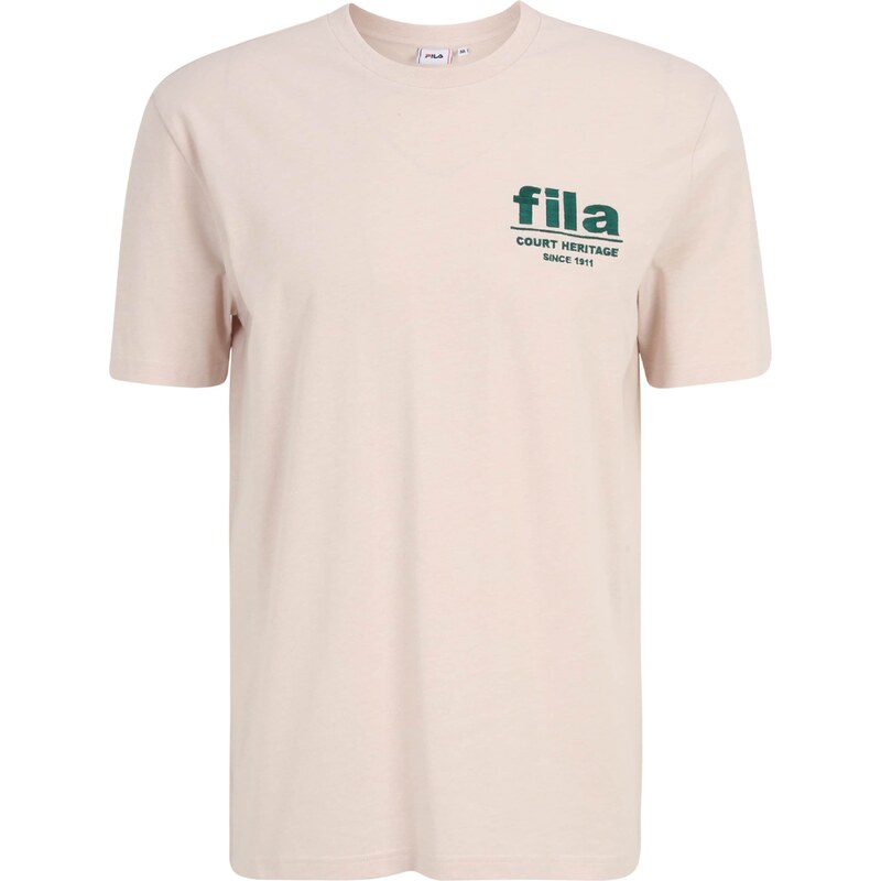 FILA Tričko LOUDI béžová / tmavě zelená