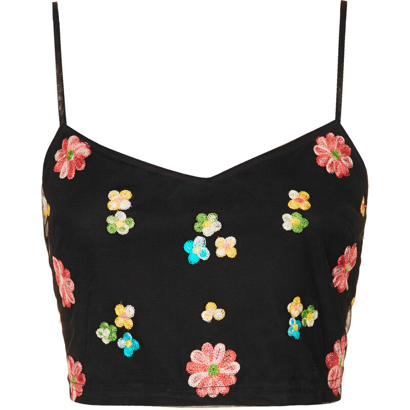 Topshop Embroidered Floral Cami