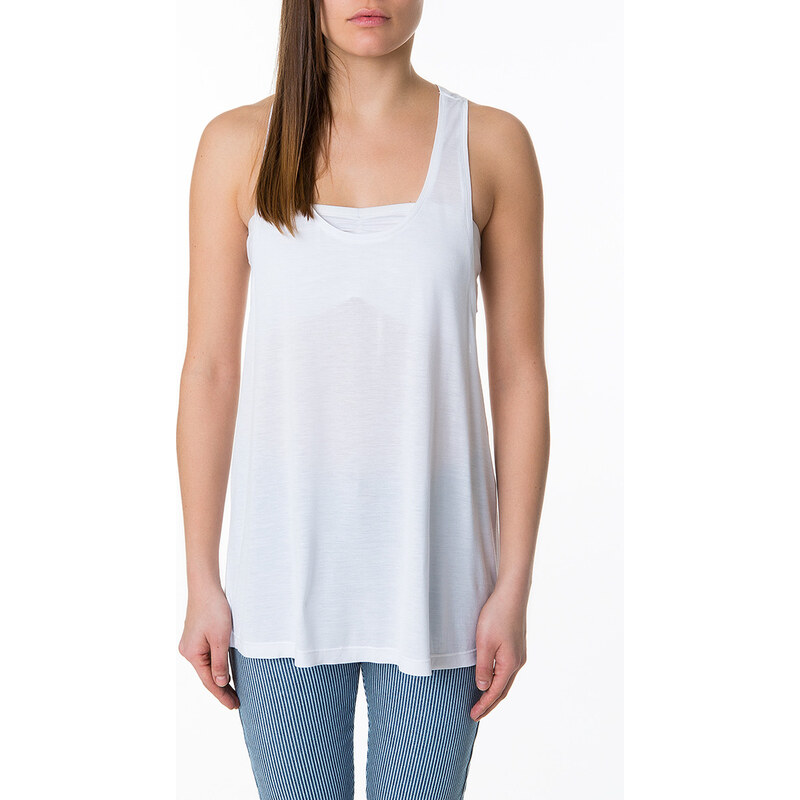 Tally Weijl White Sheer Racer Back Top