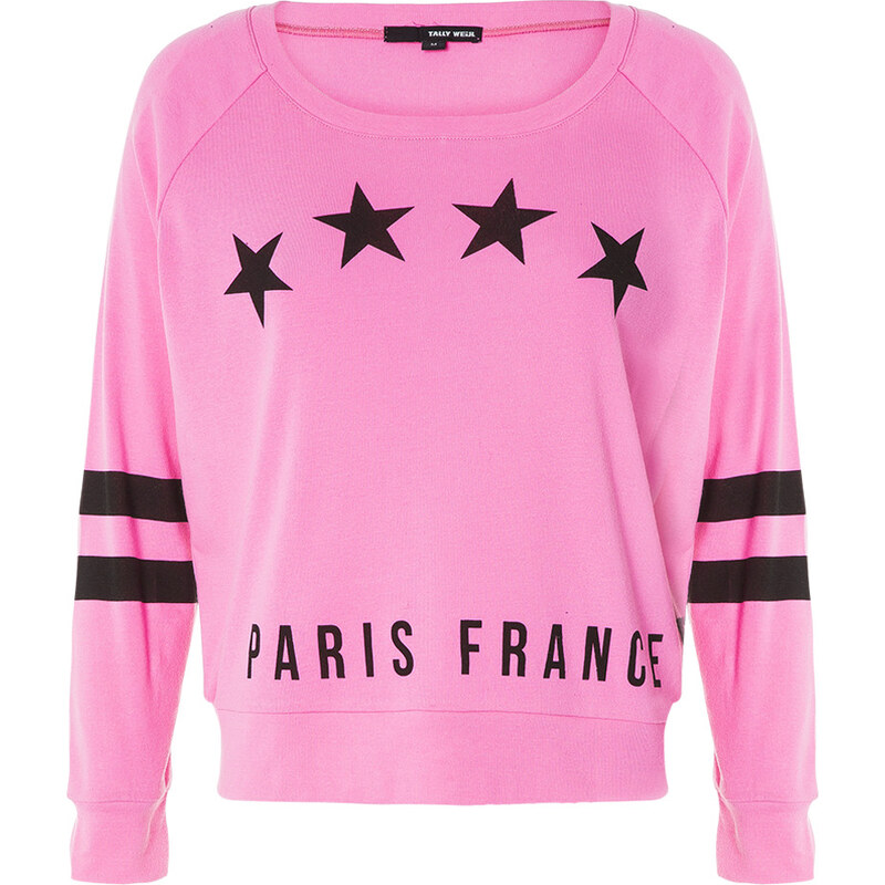 Tally Weijl Pink "Paris" Print Sweater