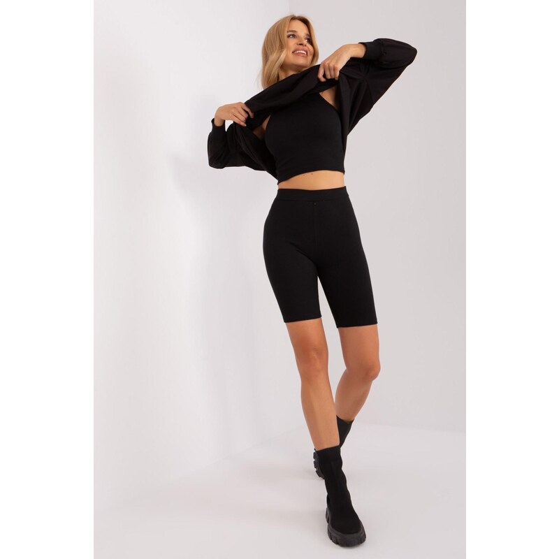 MladaModa 3-dílný set mikiny, crop-topu a krátkých legín model 83411 92949373