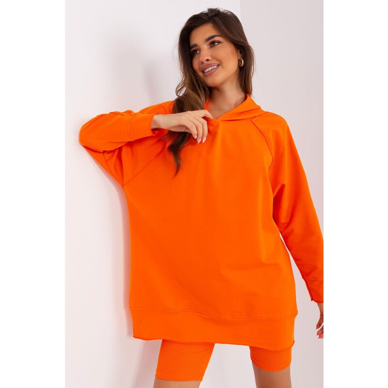 MladaModa Souprava mikiny a krátkých legín model 82970 oranžová
