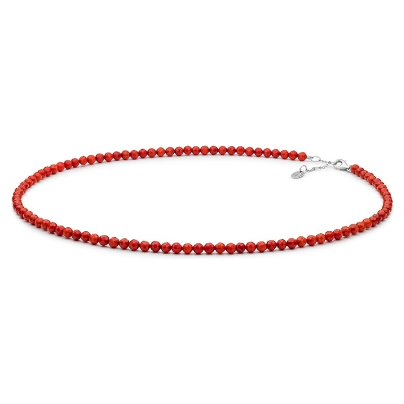 Gaura Pearls Korálový náhrdelník Nuria, přírodní korál, stříbro 925 92979934