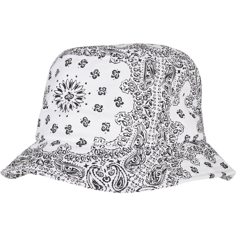 Flexfit Bandana Print Bucket Klobouk bílý